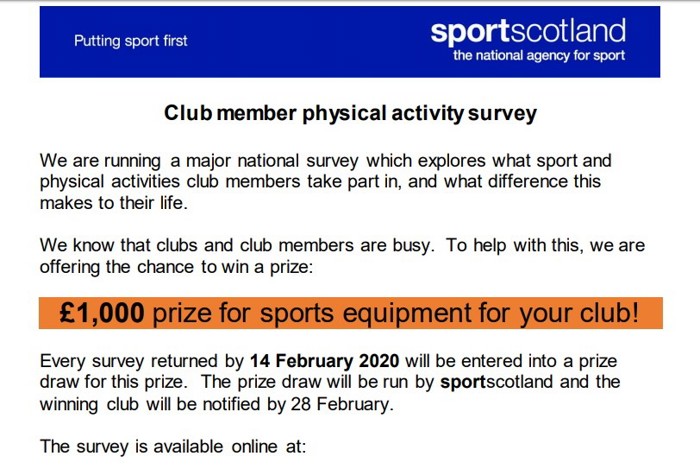 Sportscotland Survey 2020
