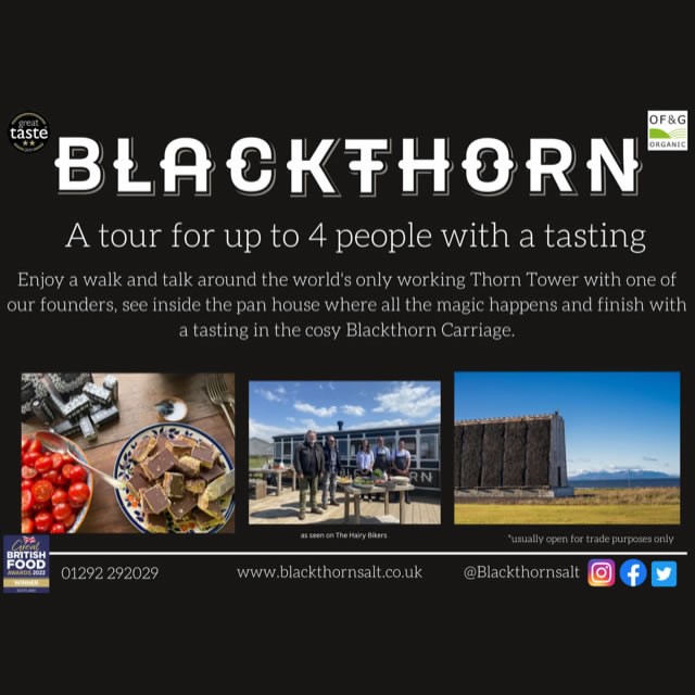 Blackthorn Salt Tour for 4 people and taster
